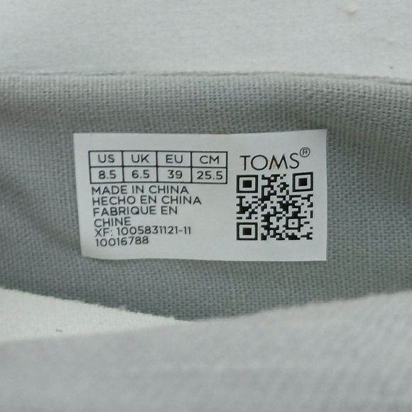 Toms Canvas Slip On Sneakers. Size Ladies 8.5 - Picture 4 of 8